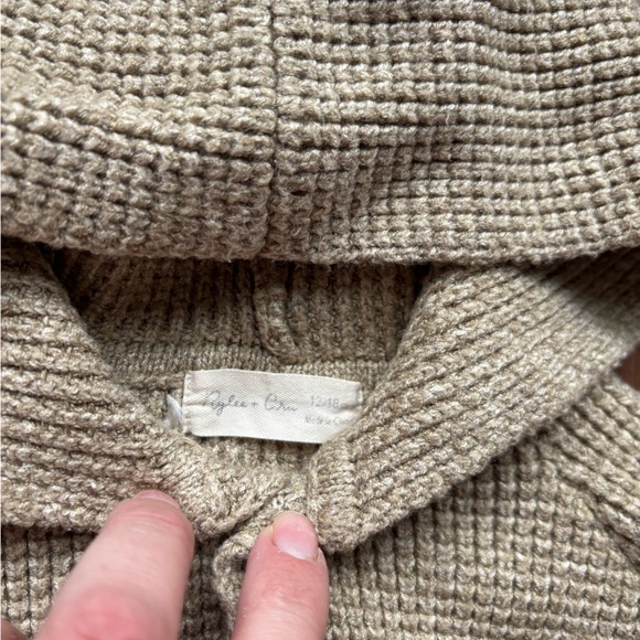 Rylee + Cru Tassel Knit Cardigan Sweater Heathered Fern - Picture 3 of 3